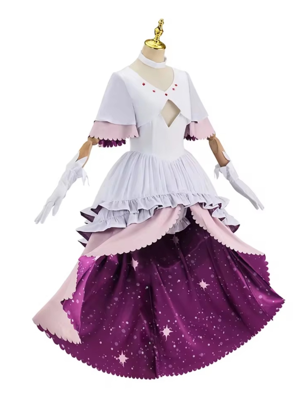 Puella Magi Madoka Magica Kaname Madoka Golden Goddess Cosplay Costume Dress